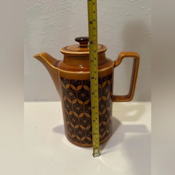 Vintage 70s MCM Royal Sealy Golden Brown Coffee Pot/Pitcher - Picture 8 of 10